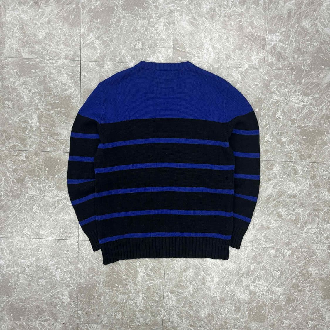 폴로 랄프로렌 스트라이프 핀터깔 코튼 크루넥 니트(XL) 상품이미지3
