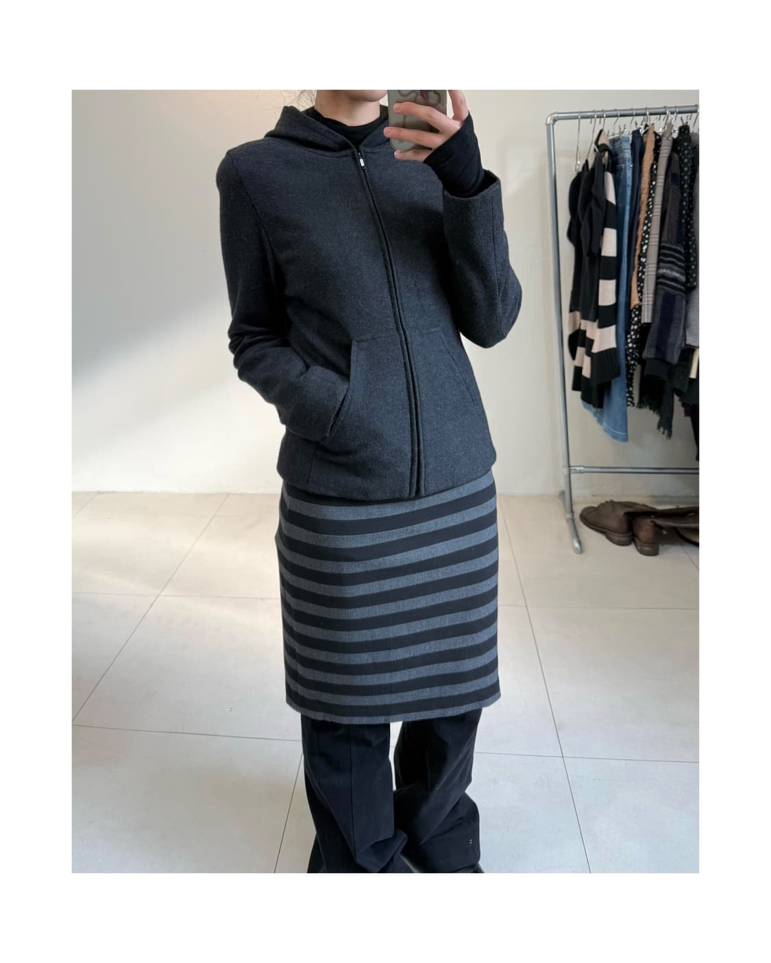 빈티지 후디 울 자켓 상품이미지1