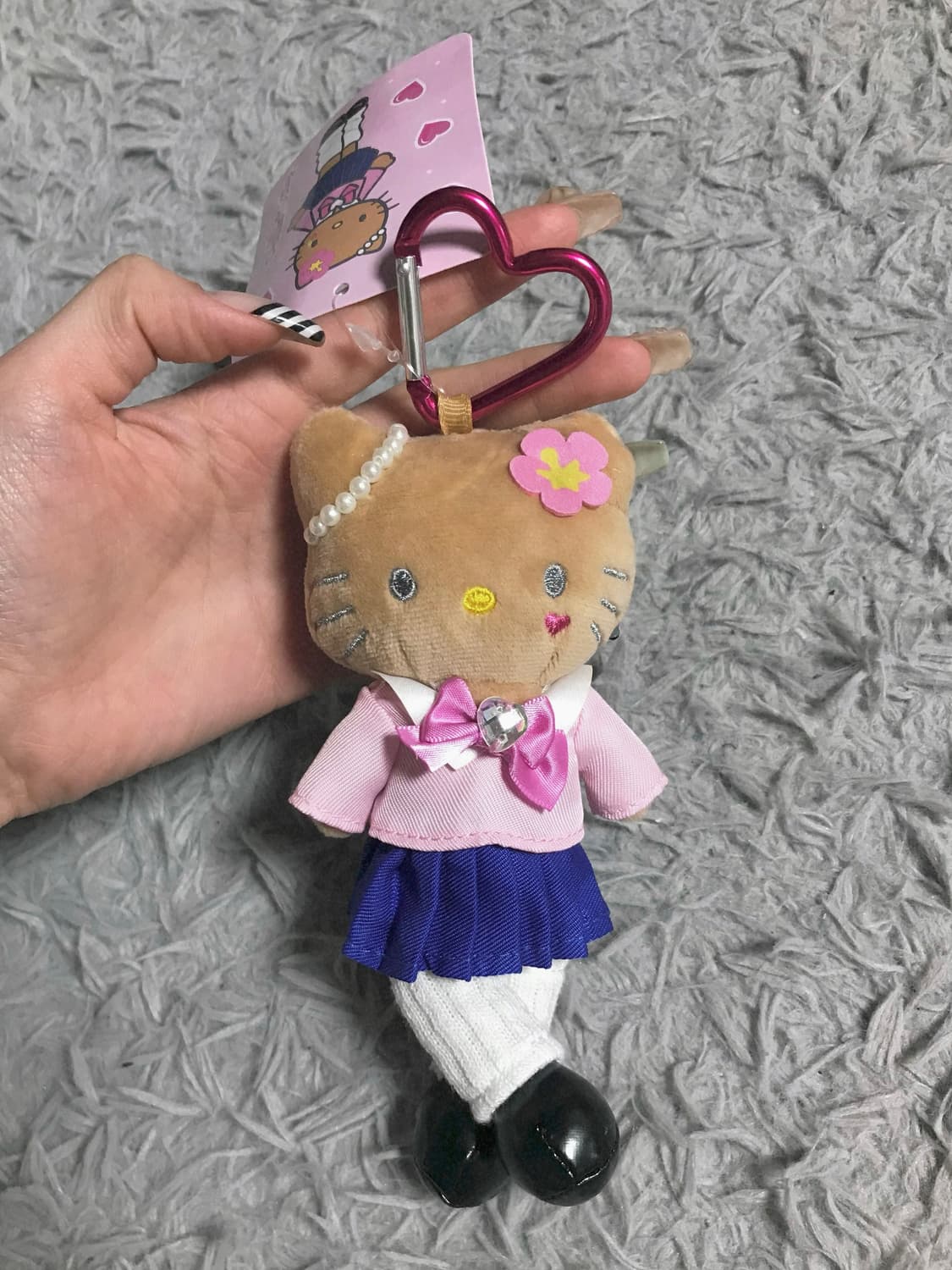 일본 산리오 정품 갸루 태닝키티 롱다리 교복 키링 헬로키티 양도 y2k 상품이미지9