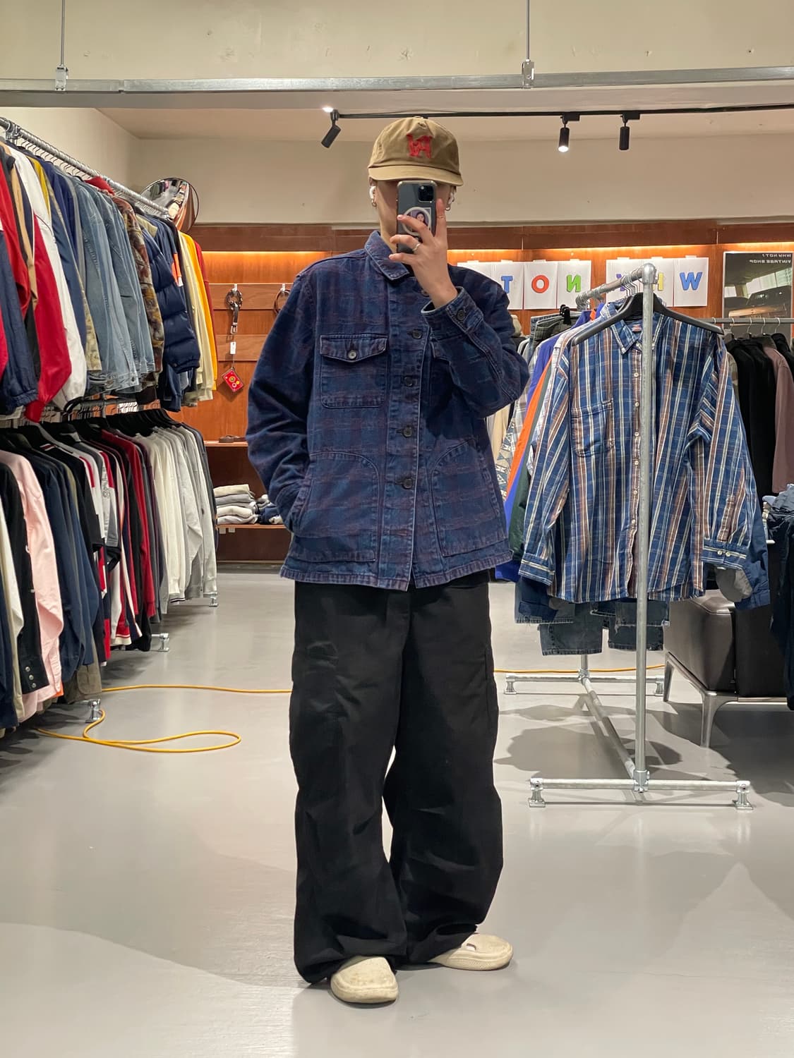 빈티지 체크 데님 셔츠 자켓   상품이미지3