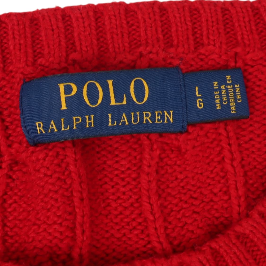 폴로 랄프로렌 레드 코튼 케이블 니트 상품이미지8