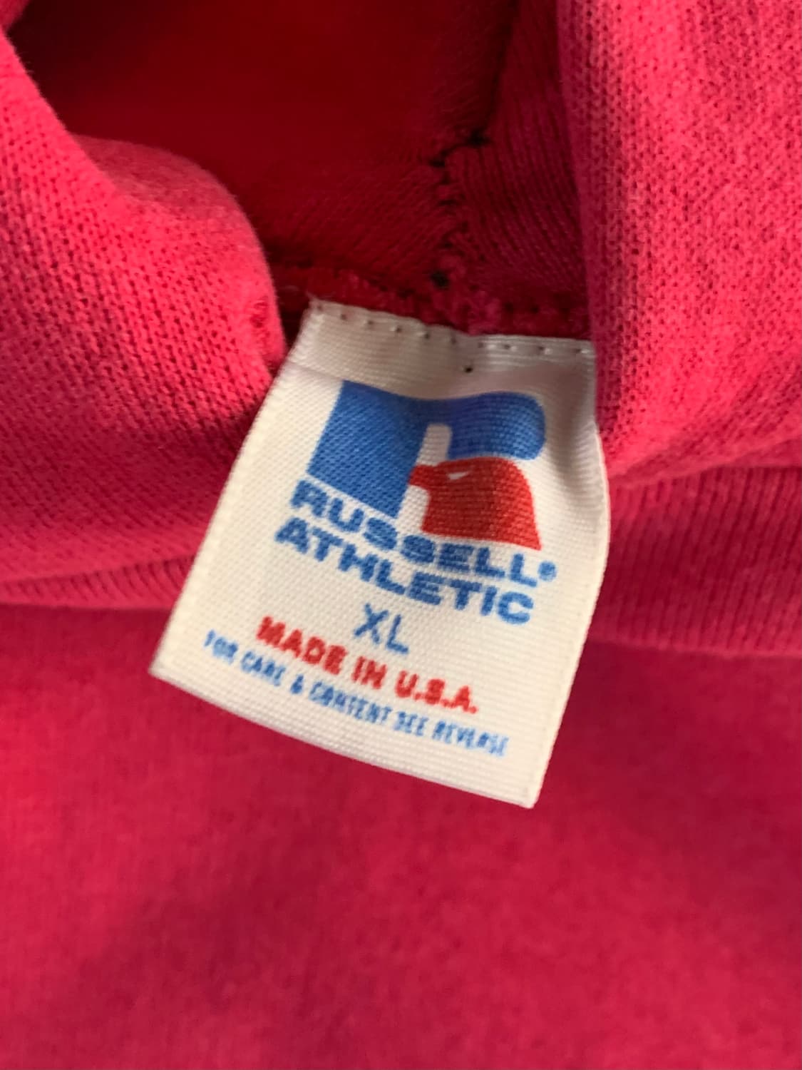 80s 러셀 애슬레틱 튜블러 스웻 후디 마젠타 상품이미지4