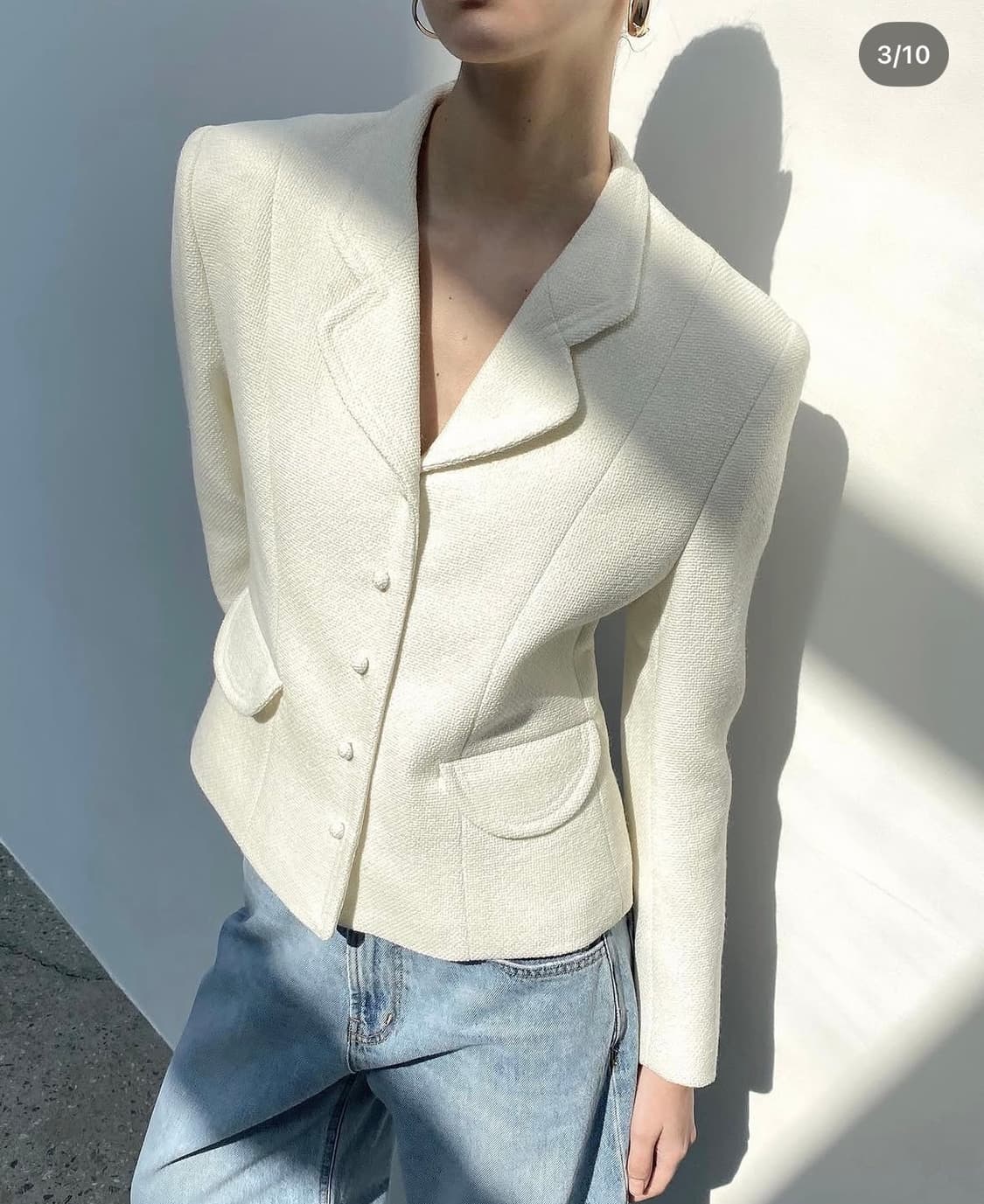 드래곤블루스 라운드 플랩 트위드 자켓 상품이미지2