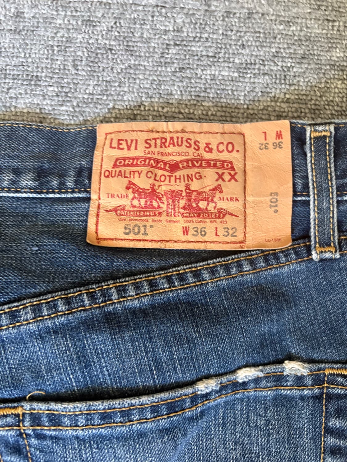 [W36 L32] 리바이스501 데님팬츠/ 11 상품이미지5