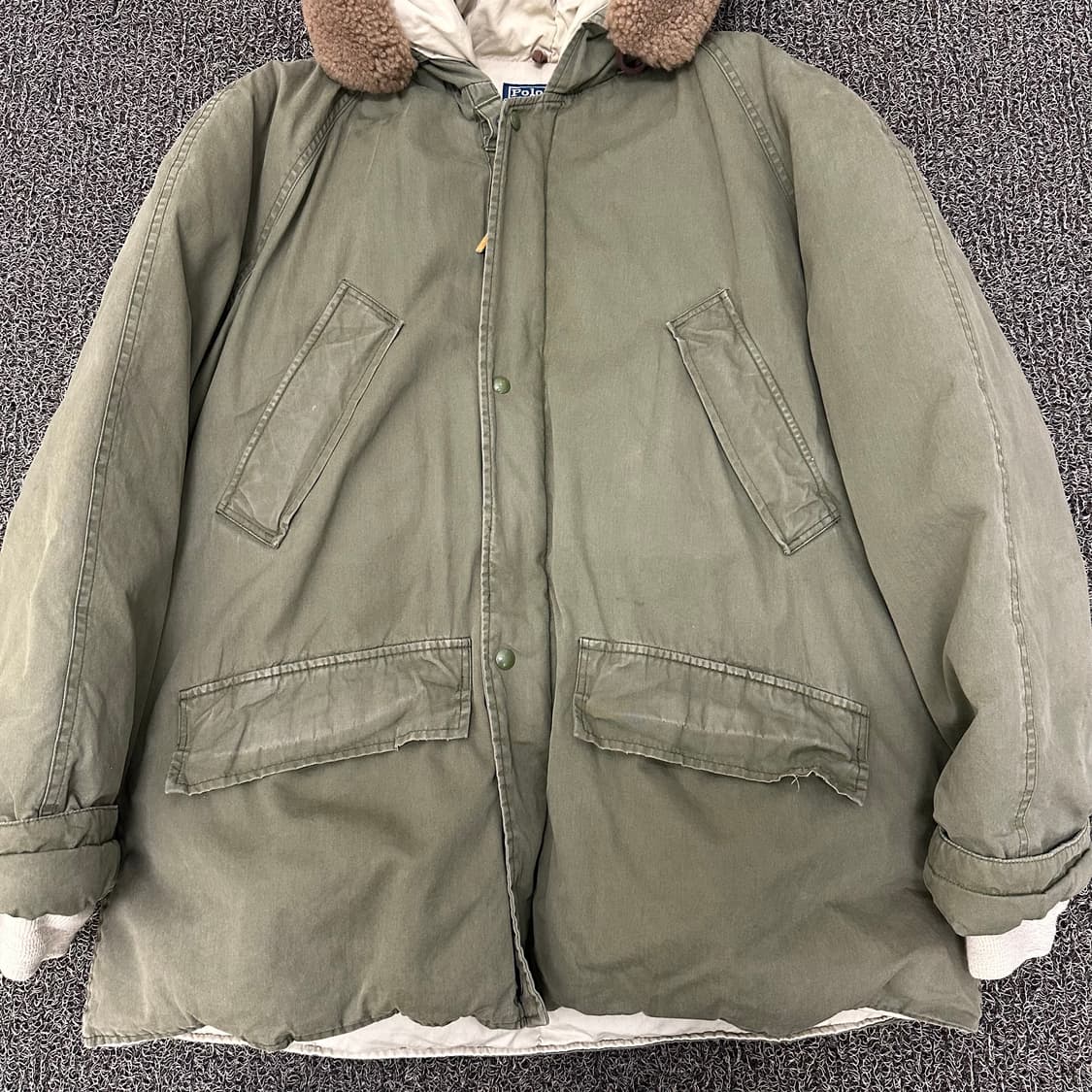 POLO 폴로 랄프로렌 밀리터리 다운 야상 점퍼 파카 L 상품이미지3