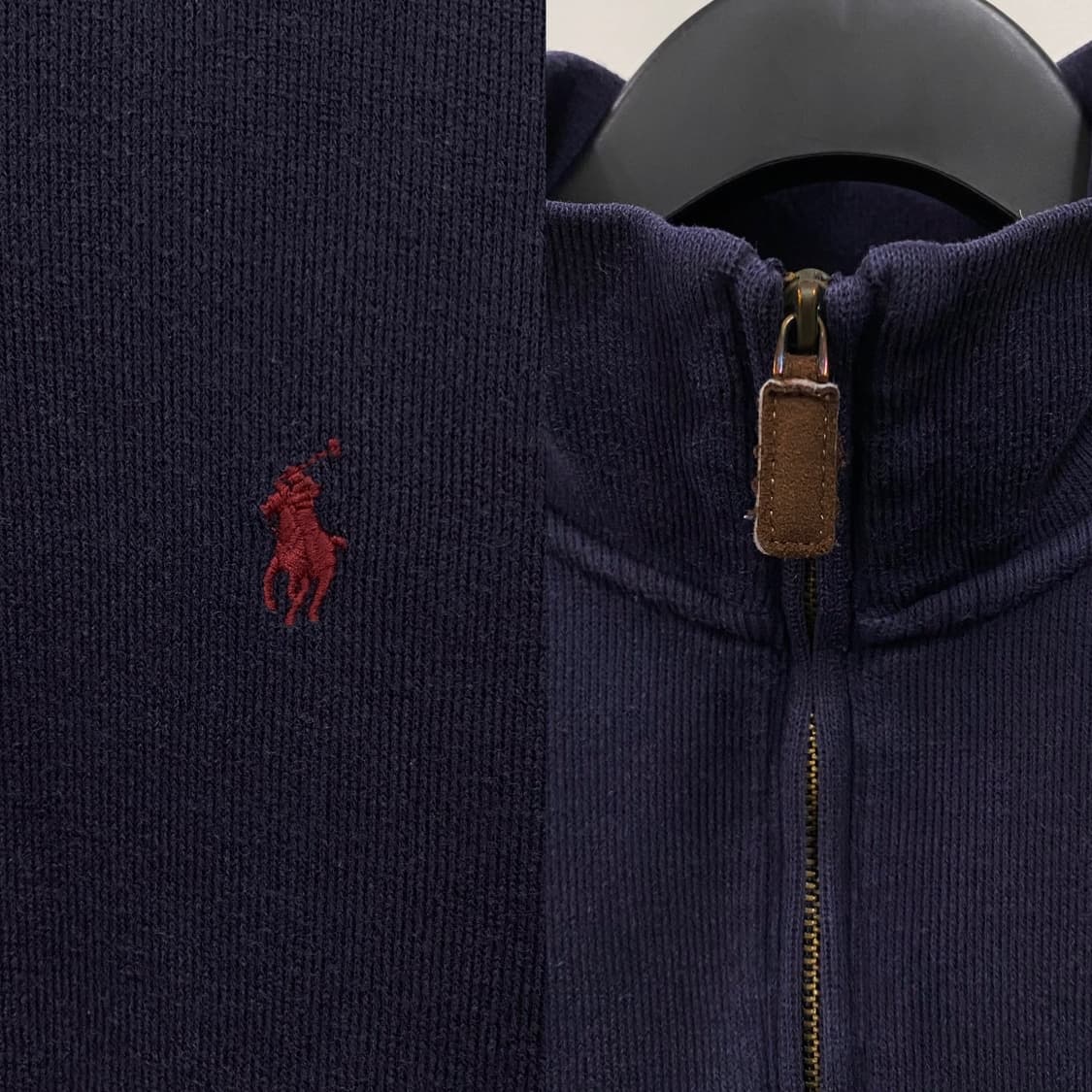 폴로 랄프로렌 신형 반집업 니트 네이비 상품이미지5