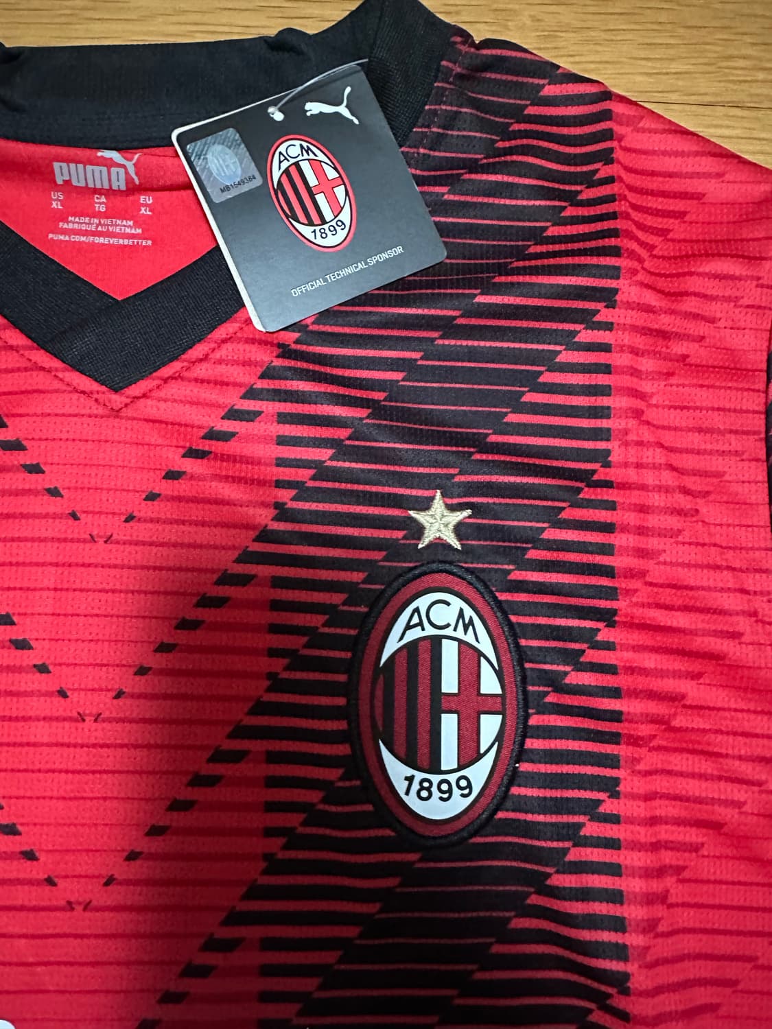 23-24 홈 AC밀란 유니폼 XL 상품이미지2