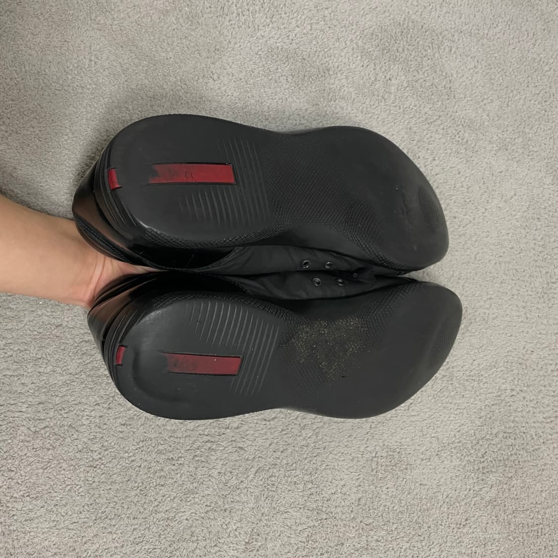 290) 프라다 스포츠 레더 나일론 로고 트레이너 스니커즈 상품이미지8