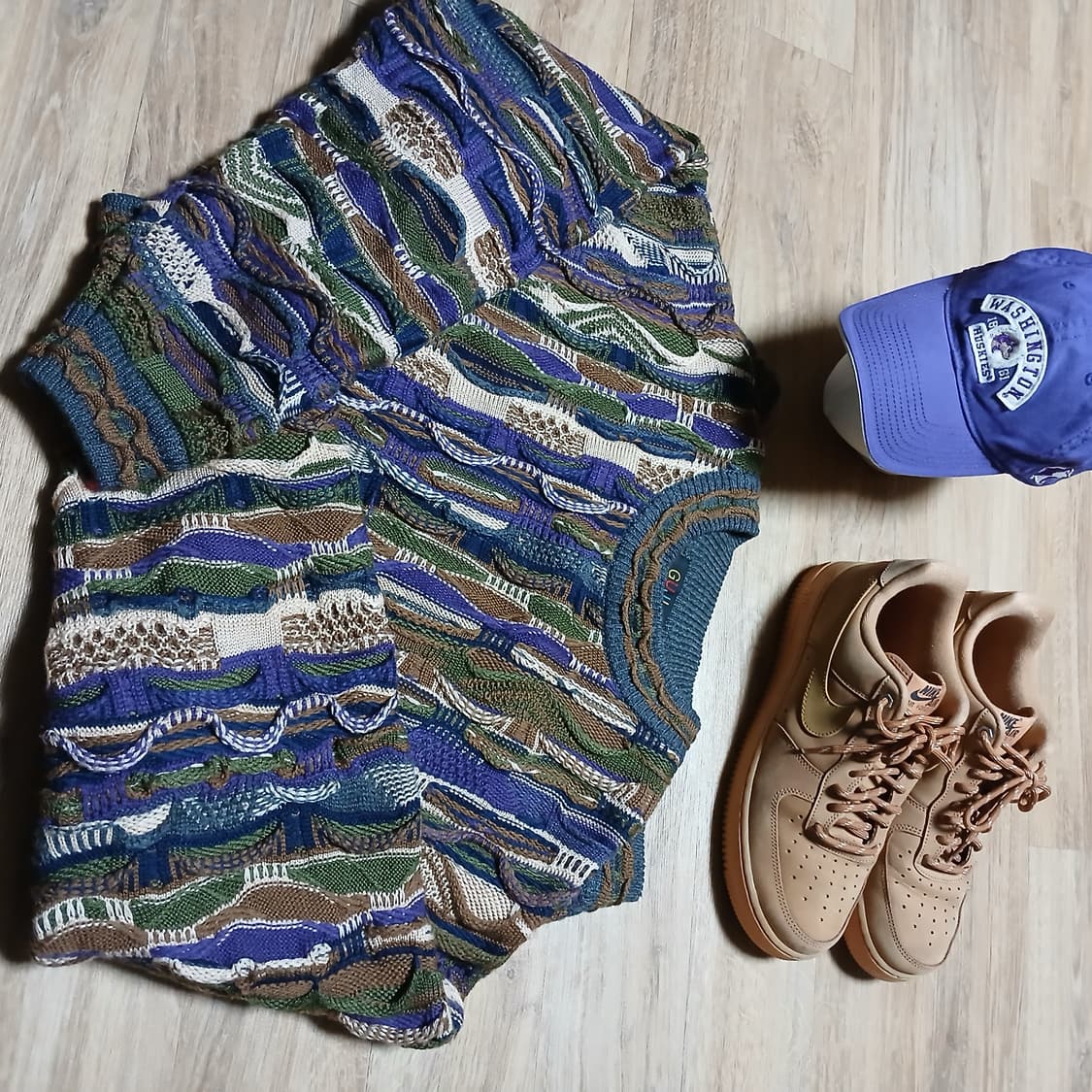 쿠지맛 케이블 울 니트 빈티지 오버핏 상품이미지2