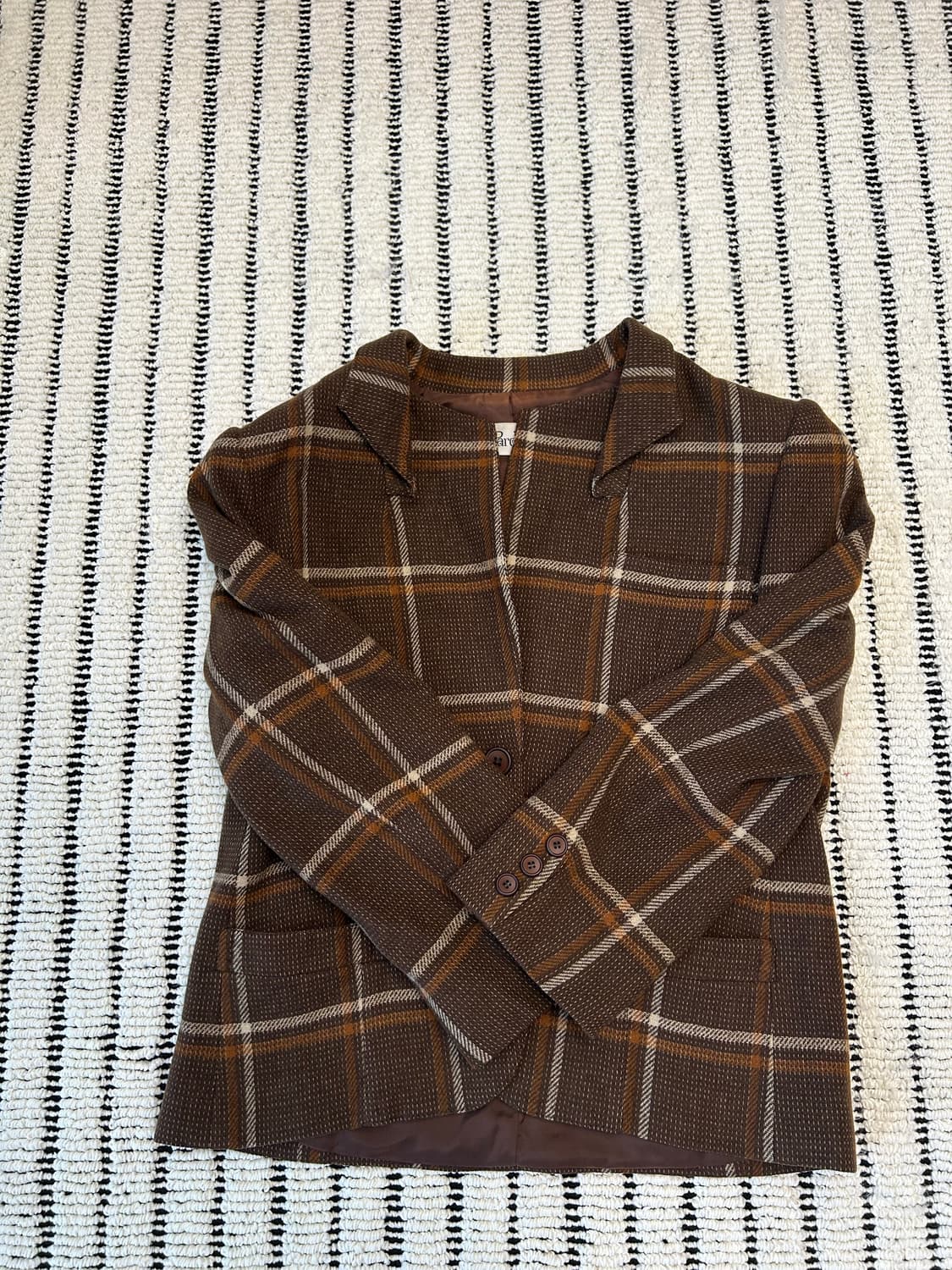 체크 숏 빈티지 자켓 상품이미지2