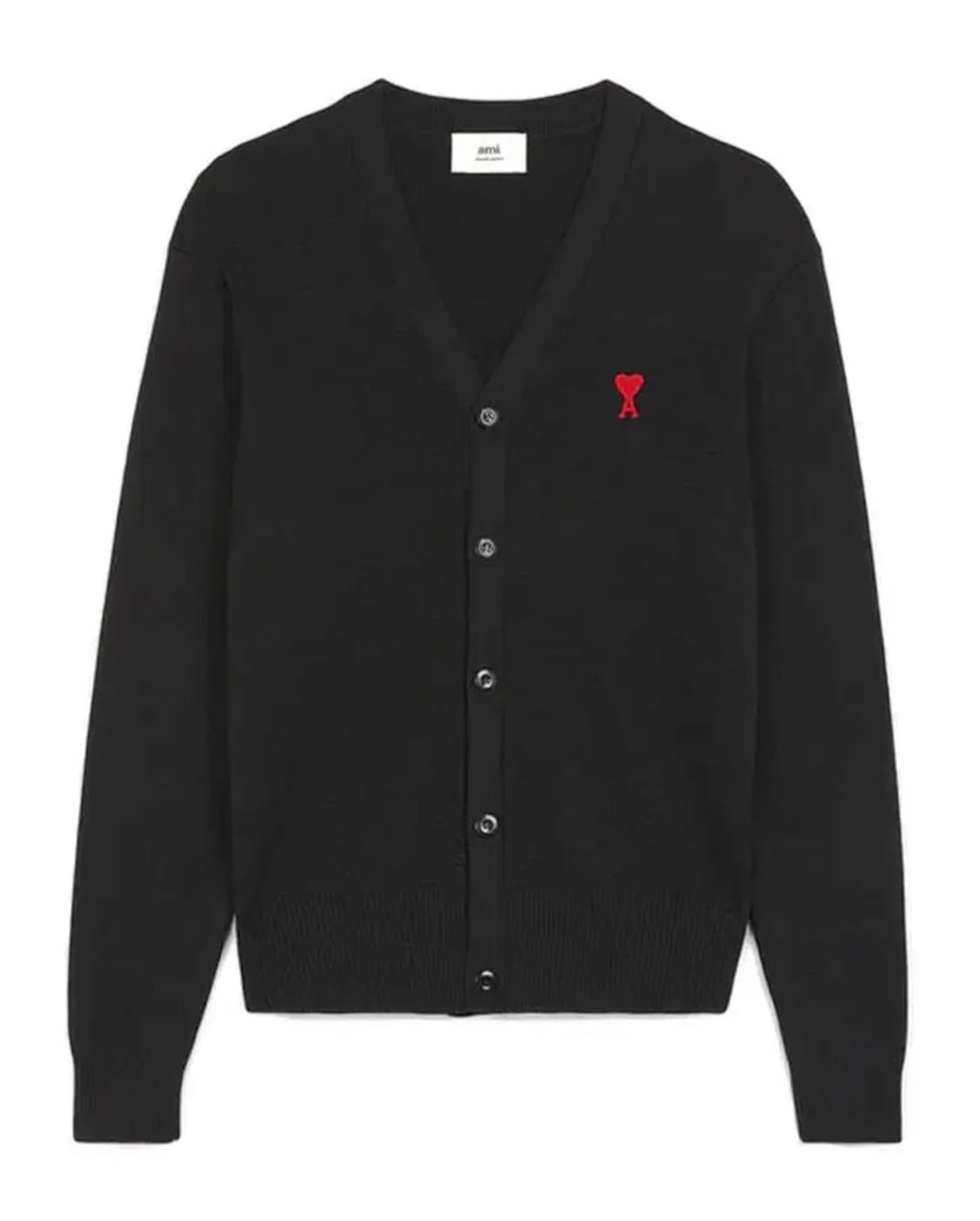 🔥[새상품/QR정품]🔥 아미 스몰로고 울 가디건 ( 블랙 ) 상품이미지2