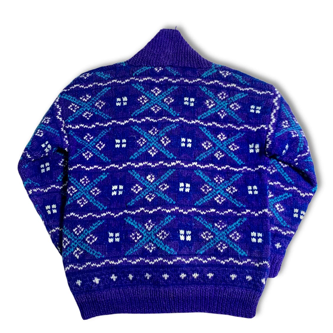 [XL~] 90s  Hand-Knit Purple Cardigan 상품이미지7