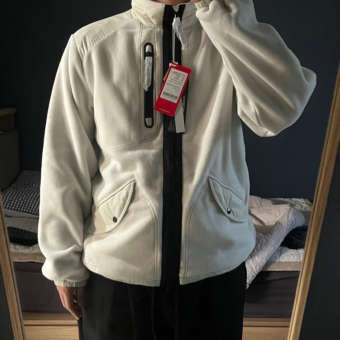 새상품(XL)이스트로그x뉴발란스 후리스 자켓 크림 상품이미지2