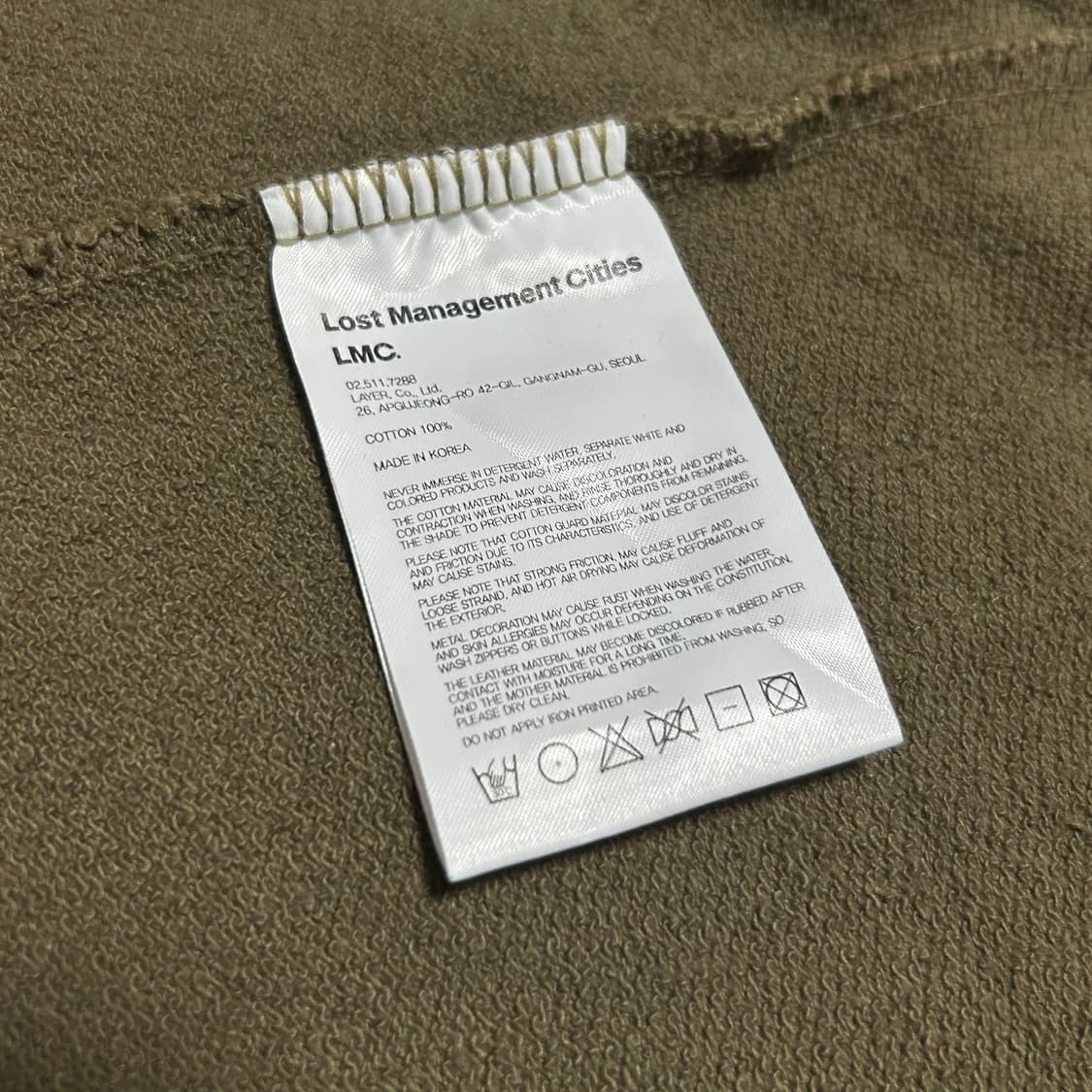 [L] LMC 엘엠씨 카키 후드티 상품이미지5