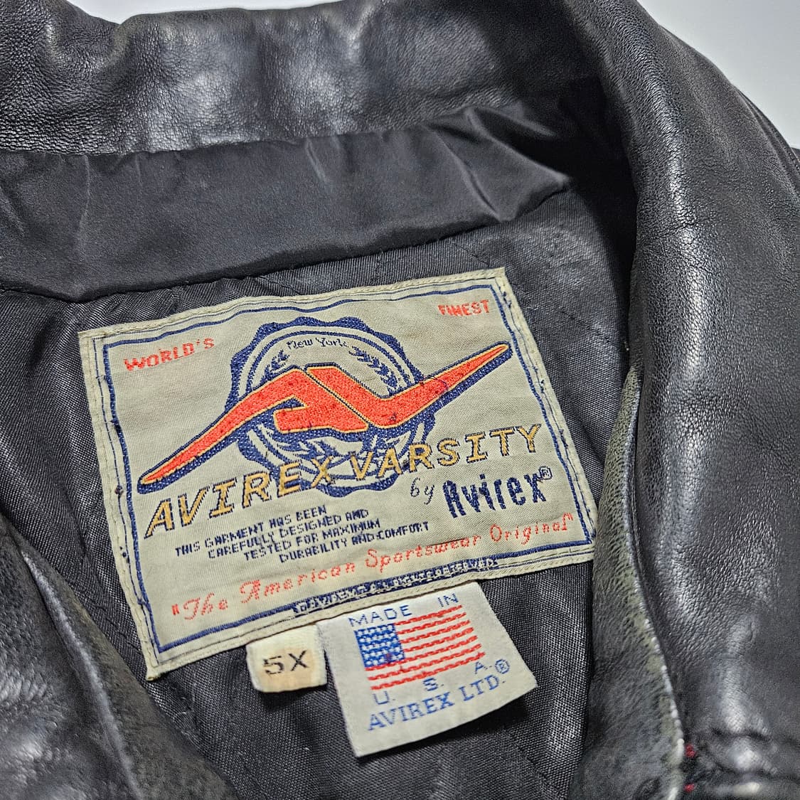 아비렉스 레더 바시티 자켓[4XL~5XL] 상품이미지5