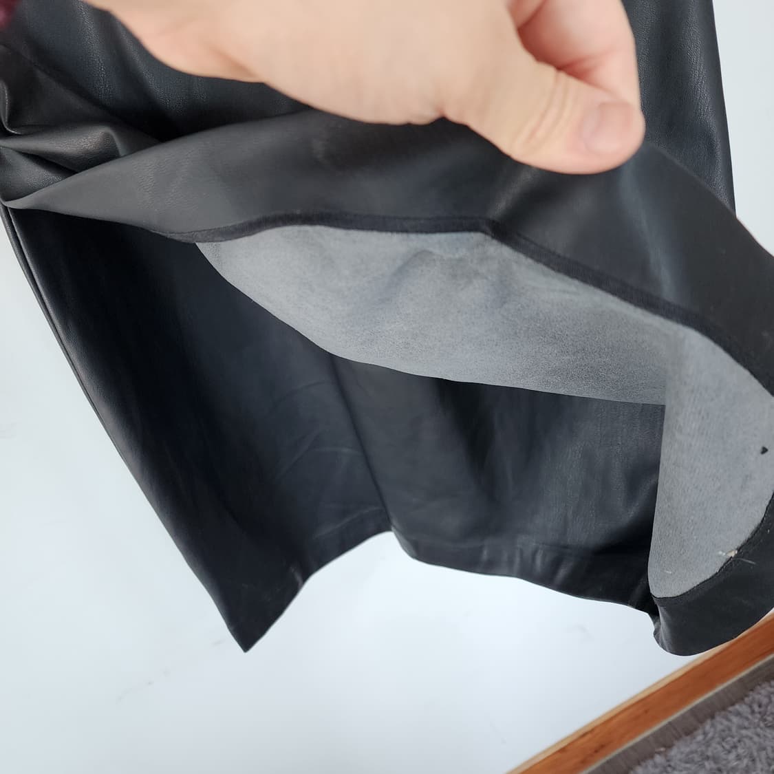 쥬시쥬디 블랙 레더 반팔 원피스 상품이미지6