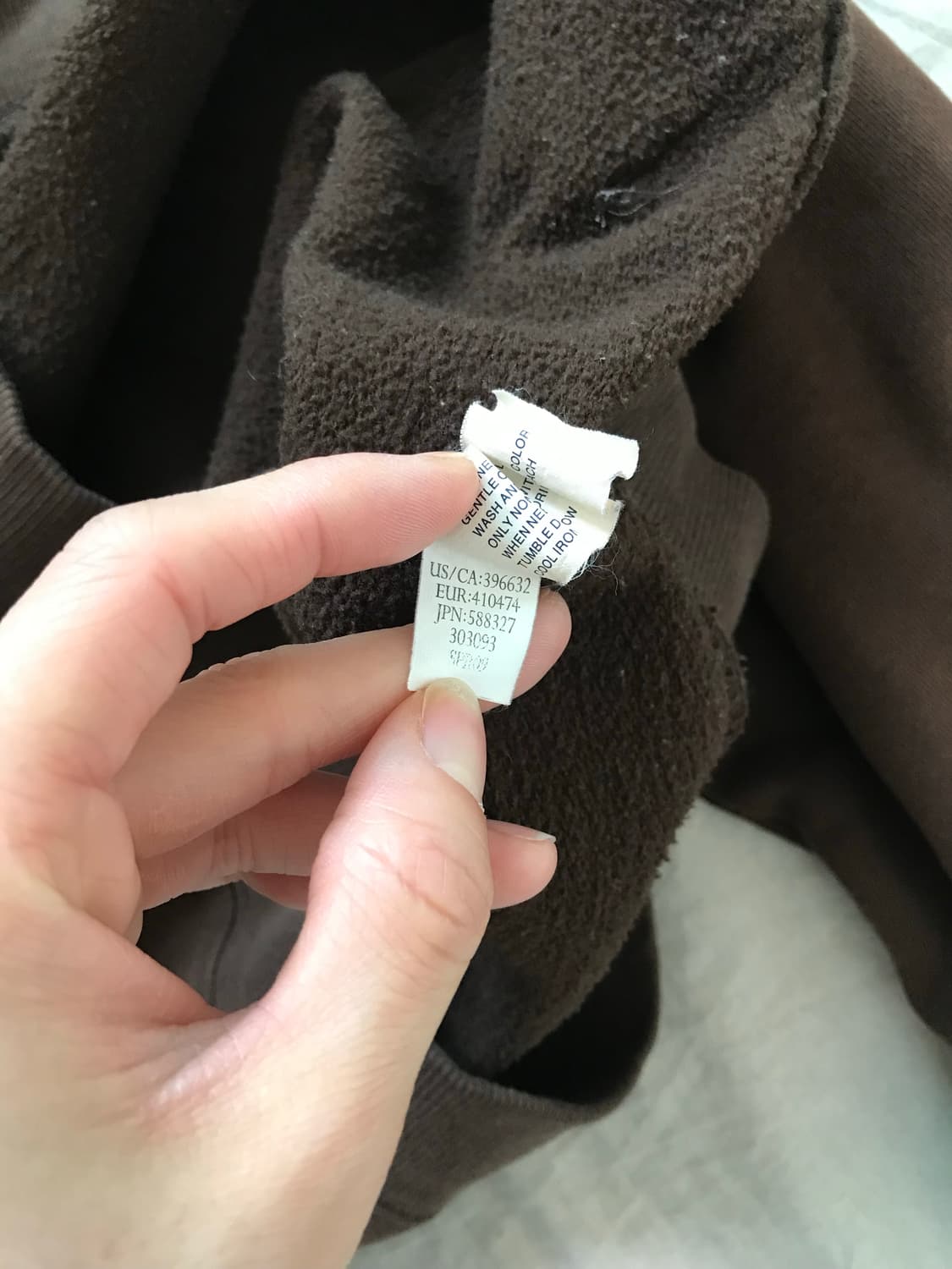 갭 중앙 빅로고 브라운 후드티 상품이미지10