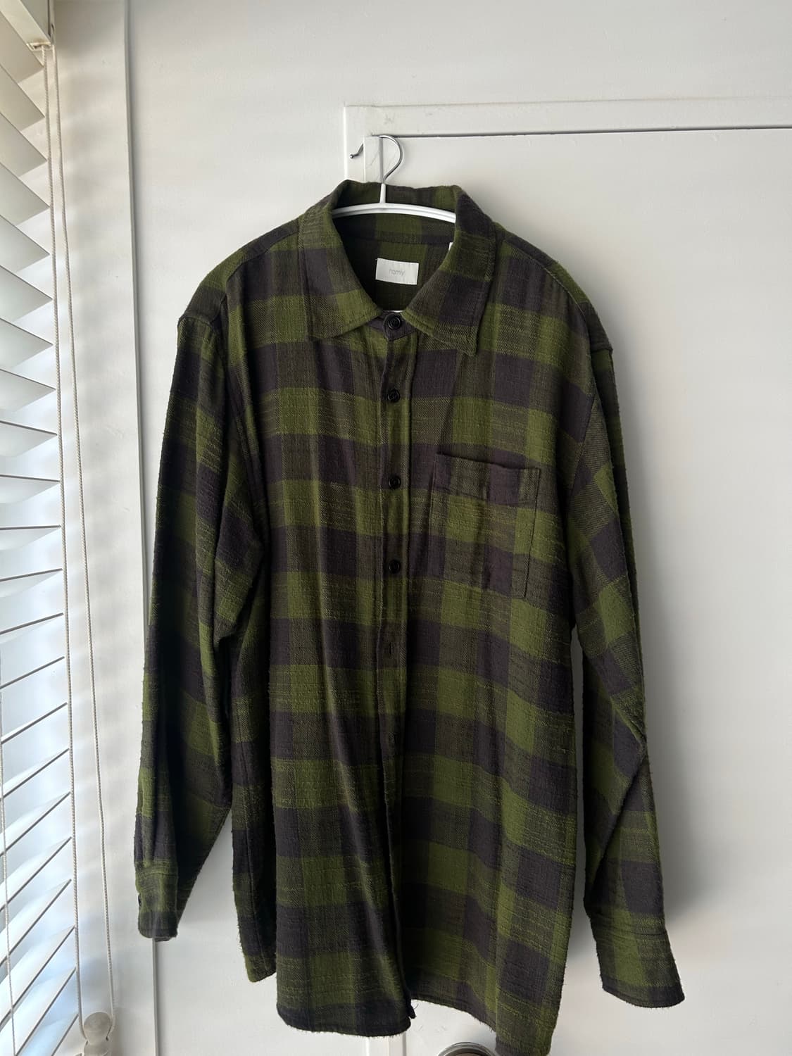 홈리 체크 셔츠 homly checked, green 상품이미지1