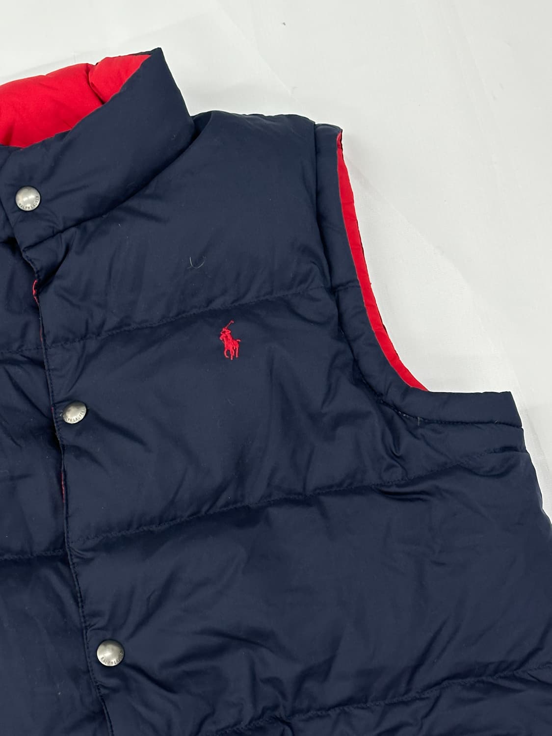 폴로 리버시블 네이비 구스 패딩 조끼 핀터 아메카지 시티보이 상품이미지4