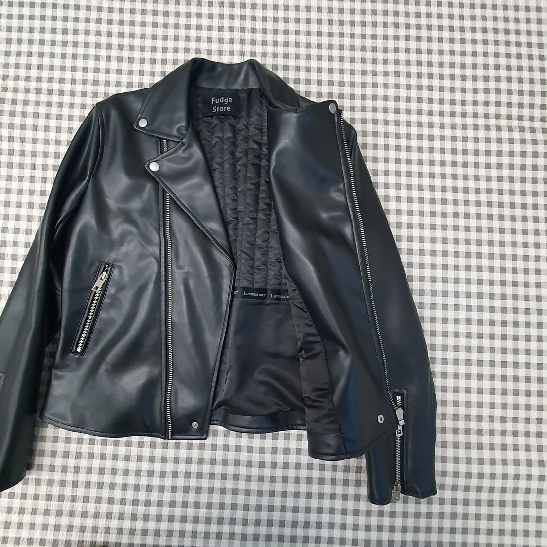 라퍼지스토어 누빔 가죽자켓 남자95 상품이미지5