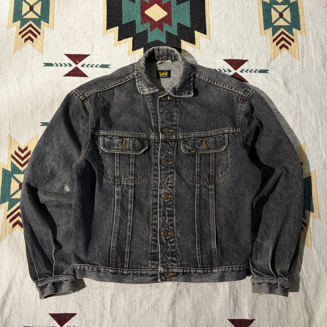 Vtg Lee Black Denim Jacket   상품이미지1
