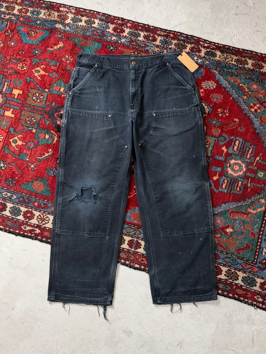 00‘s OG USA Made 칼하트 더블니 블랙 칼하트 B01 썩블니 상품이미지1