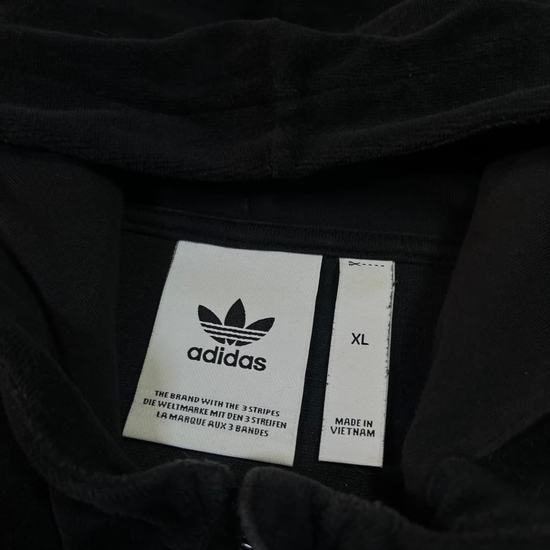 아디다스 벨루어 반집업 후드티 상품이미지4