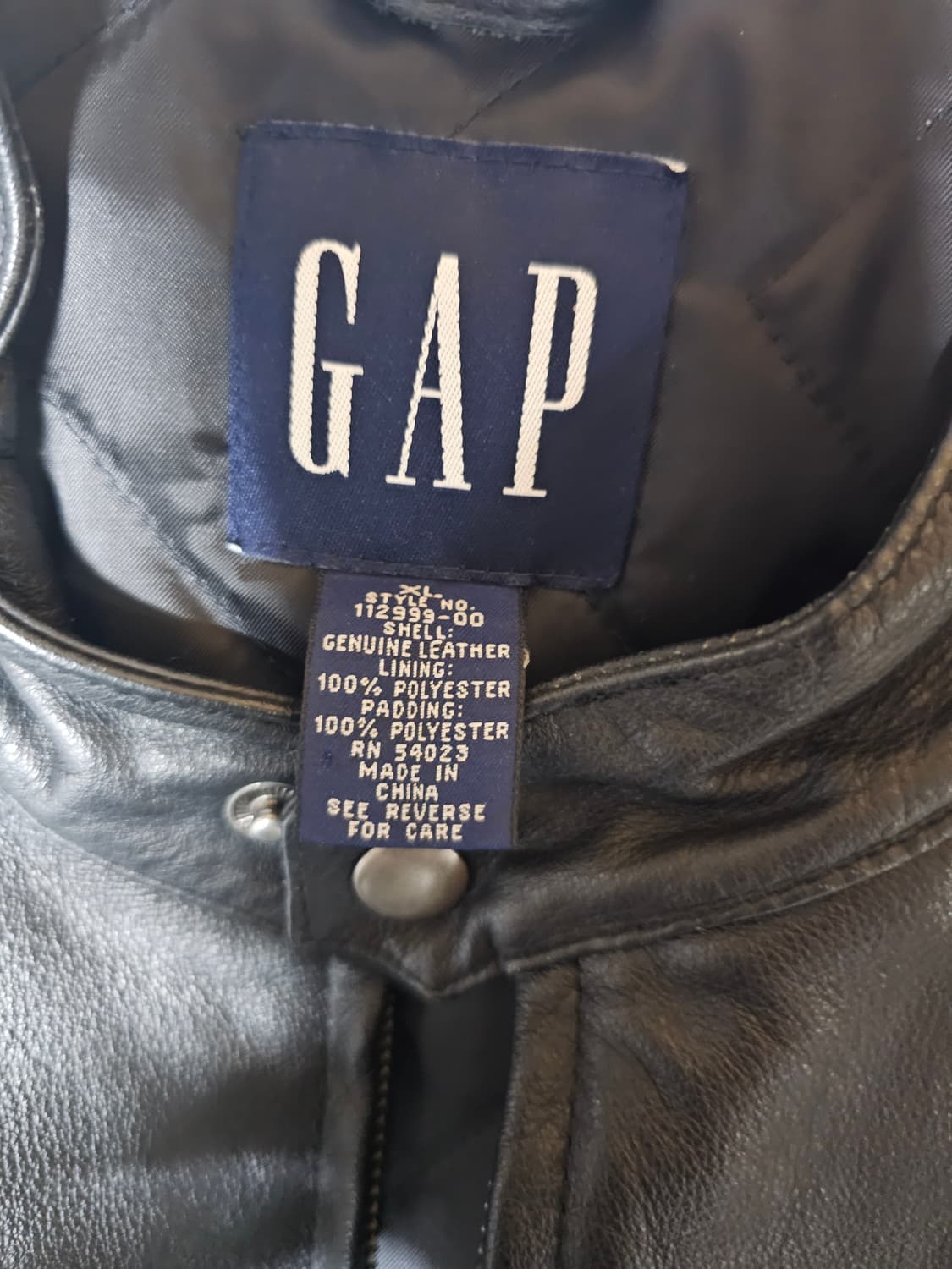 올드갭 블루라벨 가죽 블루종 XL 상품이미지3