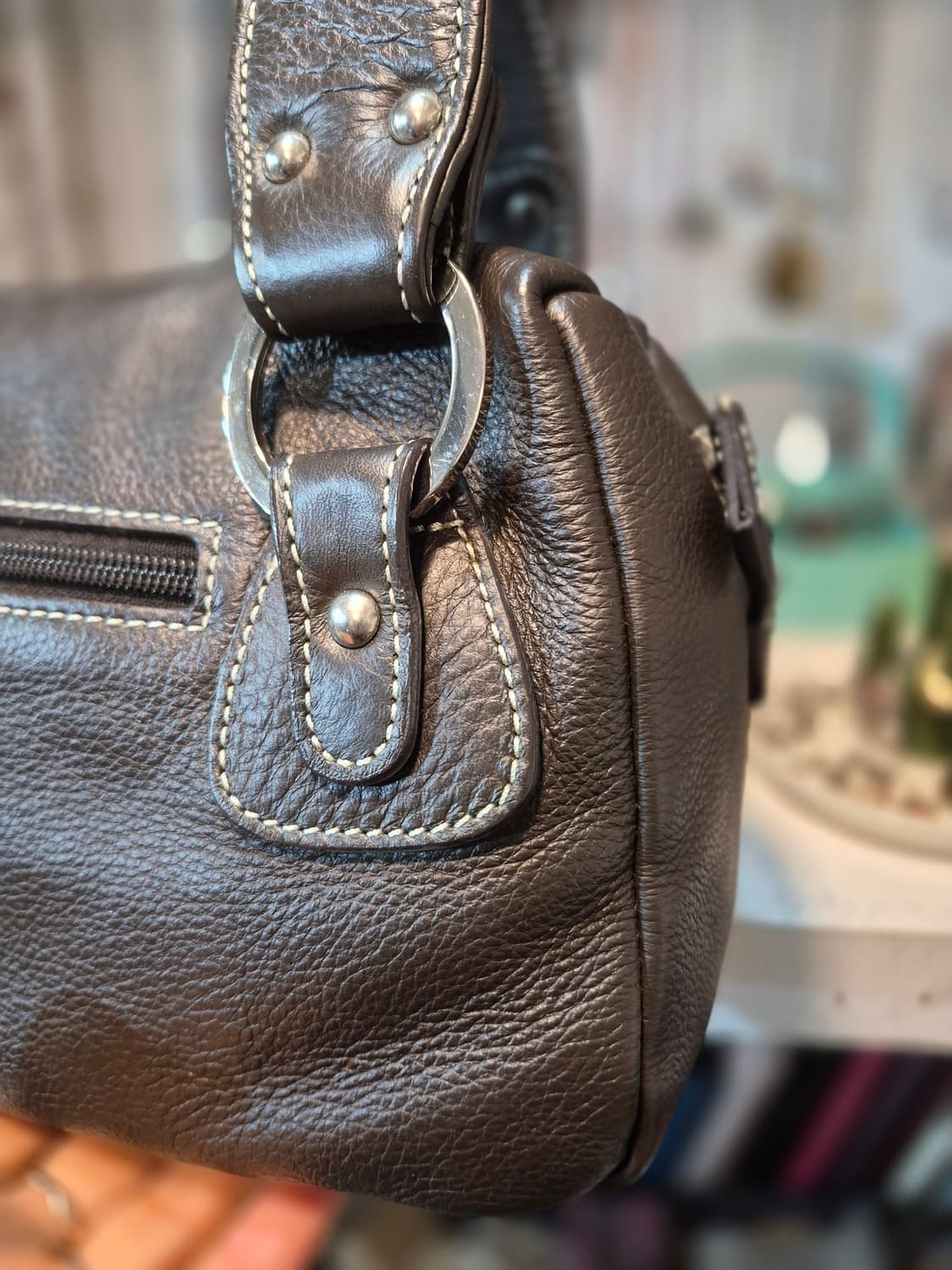 japon 브라운 가죽 숄더백 토트백 상품이미지5