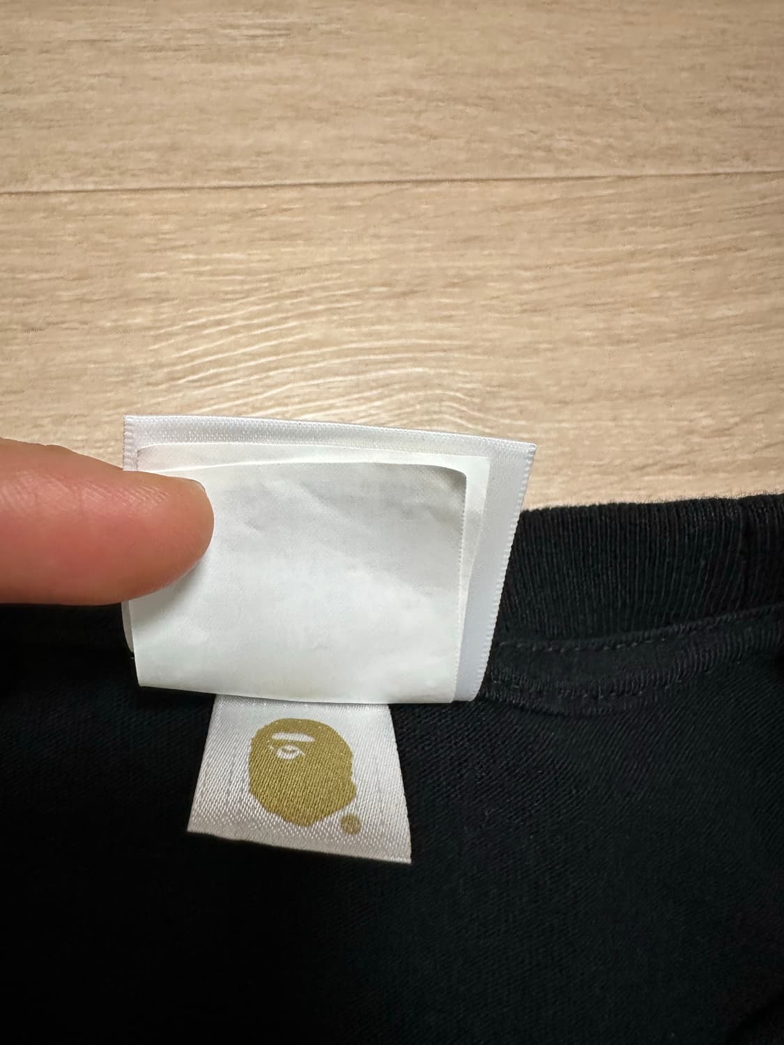 베이프 ABC 카모 컬리지 티셔츠 블랙 블루 상품이미지5