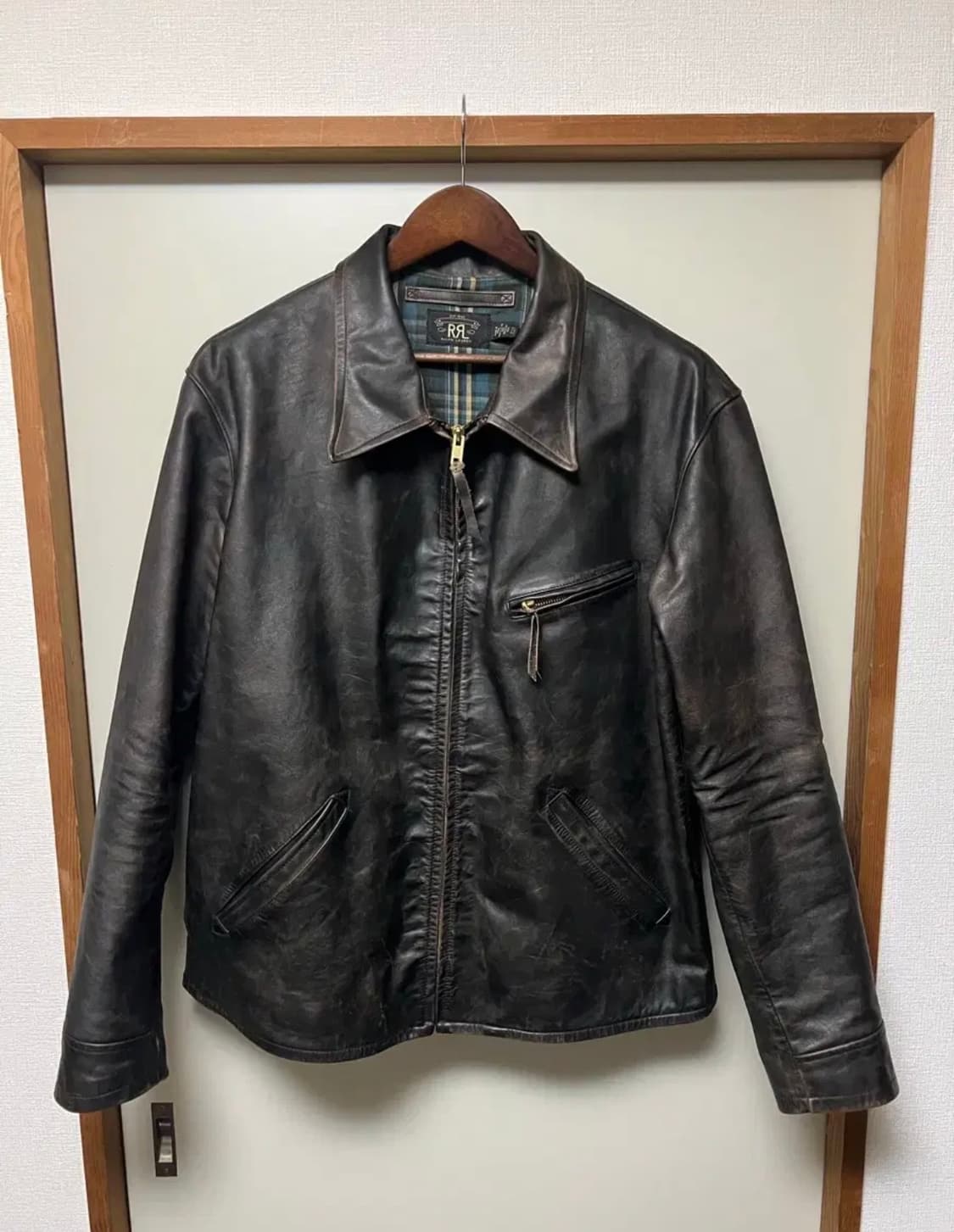 RRL 더블알엘 뉴스보이 가죽 자켓 XL 상품이미지1