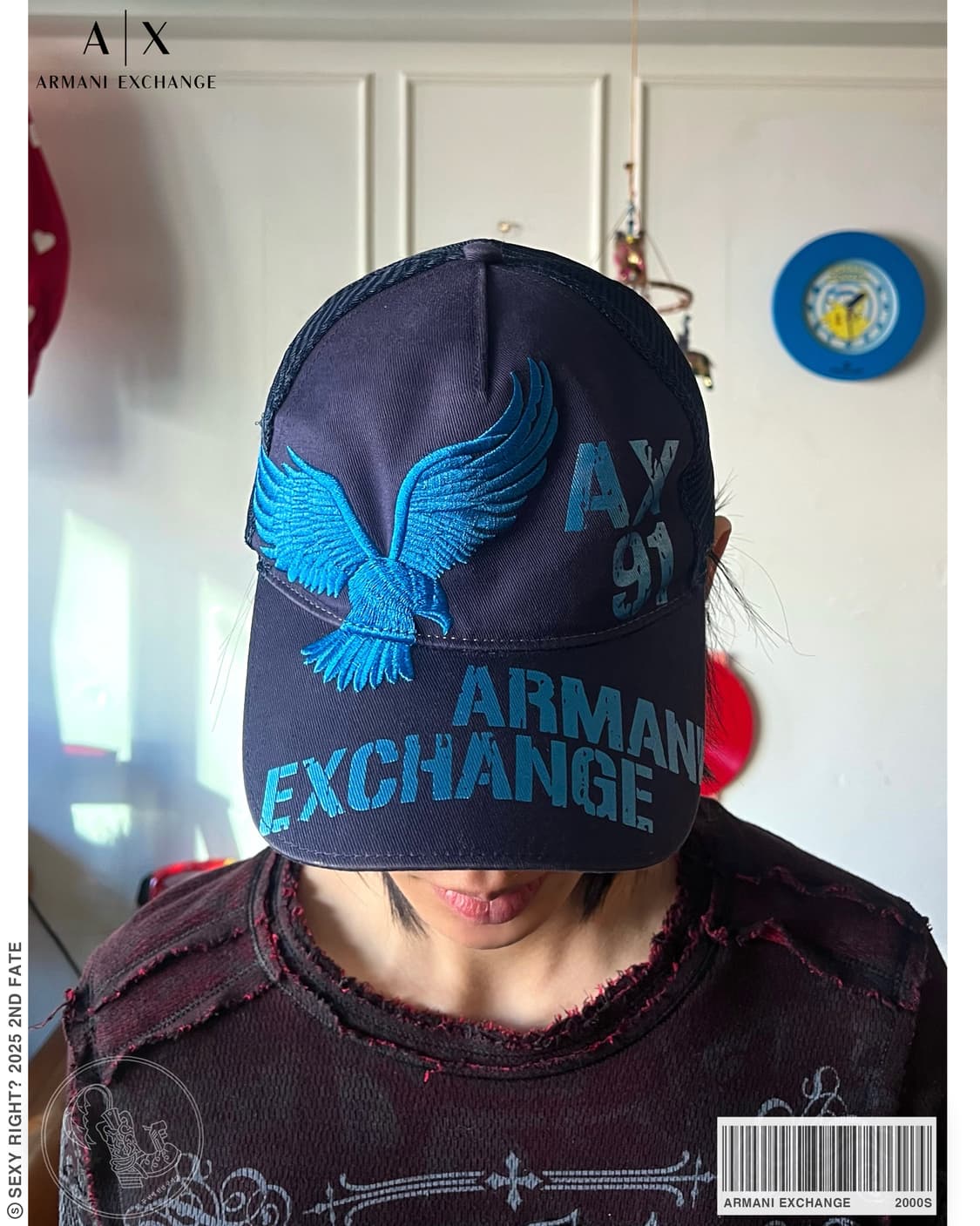 Armani Exchange Eagle Embroidery Cap 상품이미지1