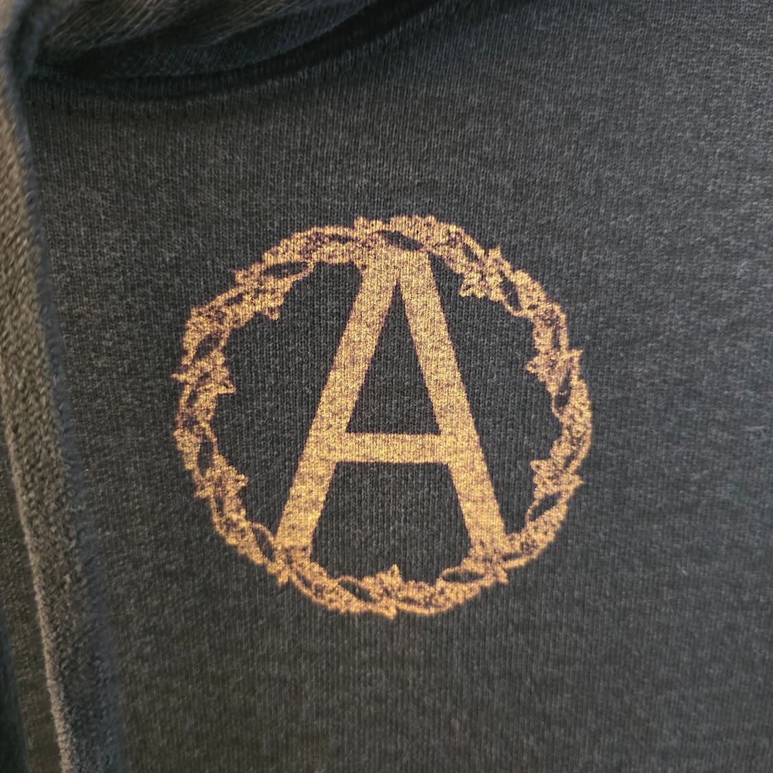 슈프림x언더커버 후드티 블랙 아나키 패턴 올오버 프린팅 상품이미지3