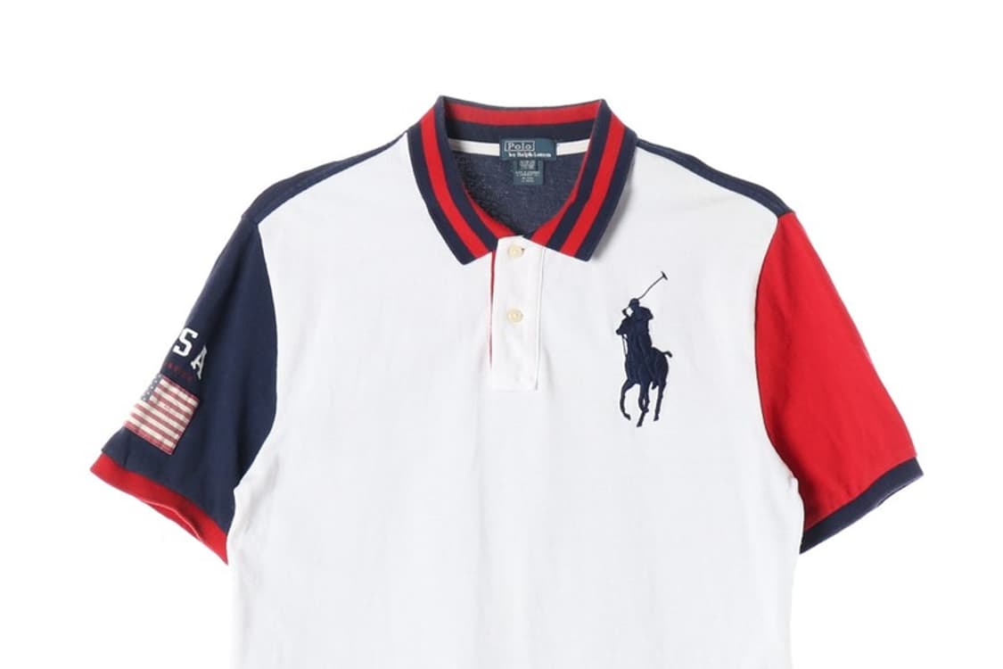 폴로 랄프로렌 USA 성조기 빅포니 반팔 카라티 XL 18-20 상품이미지3