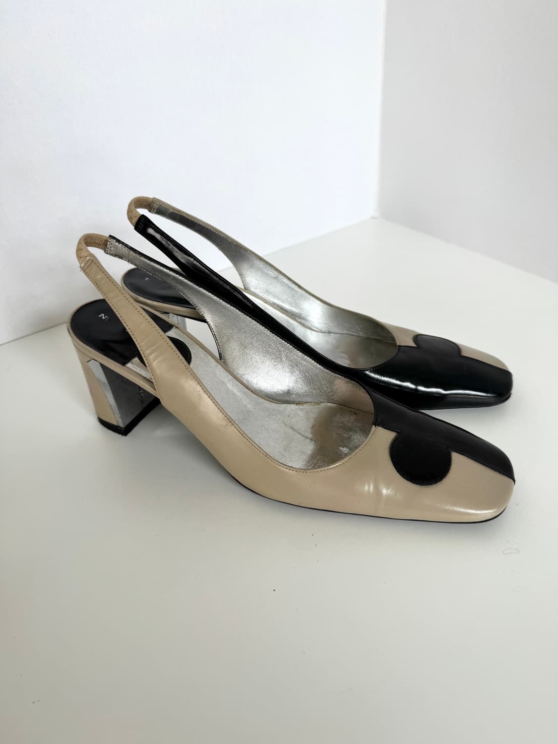 [희귀] 찰스 주르당 80s 컬러블록 슬링백  상품이미지2