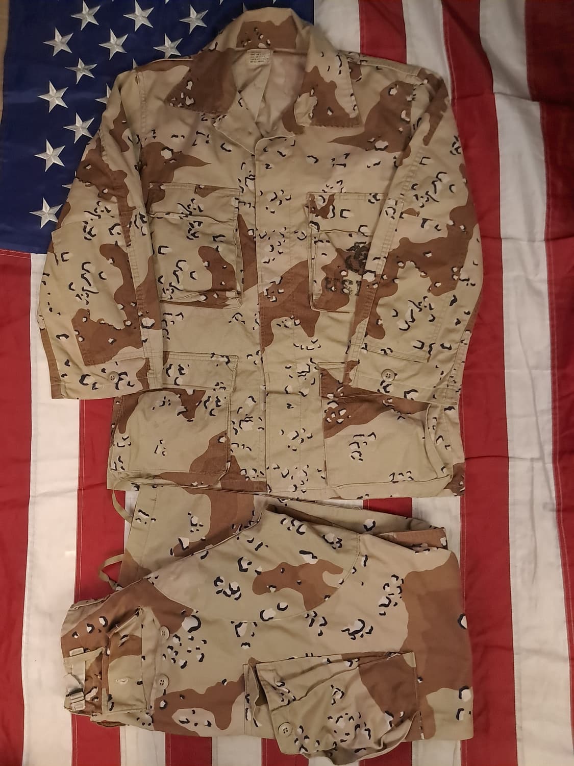 오리지날 90's 미군 걸프전  미해병대 사막육색 BDU 셋트 상품이미지1