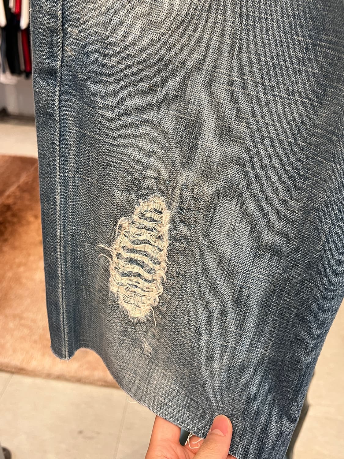 Diesel 디젤 빈티지 컷오프 데님 쇼츠 팬츠 (made Italy) 상품이미지6