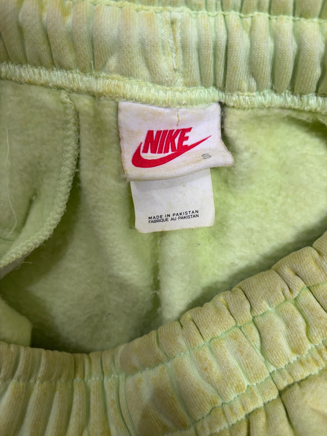 스투시 X 나이키 워싱 조거팬츠 라임 S사이즈 상품이미지3