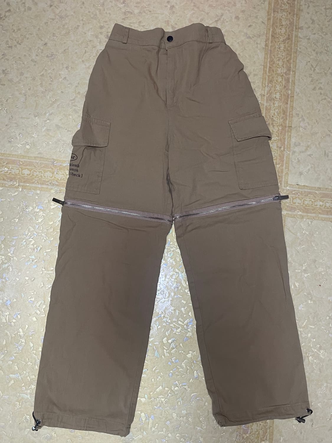 피버타임 지퍼 카고 3way 트랜스폼 팬츠 베이지  상품이미지5