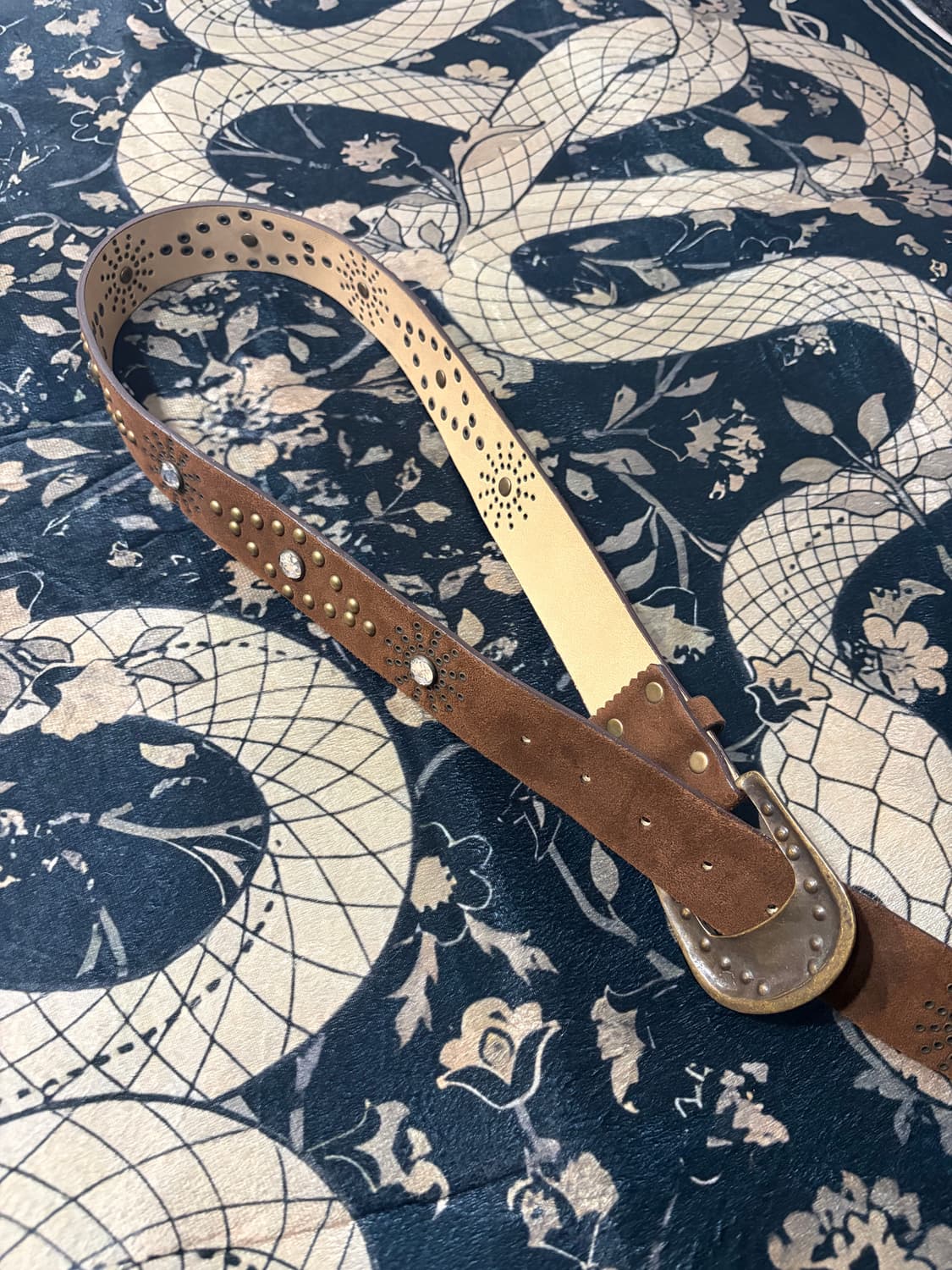 cubic studded western brown belt 상품이미지8