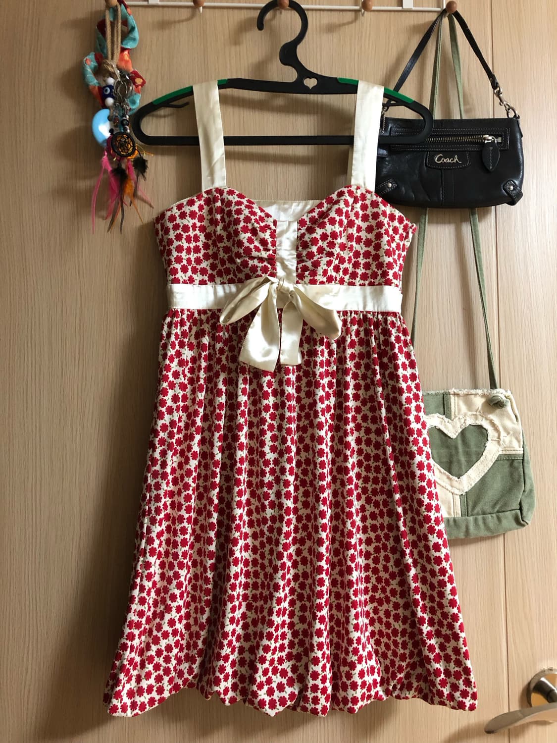 레드 슬리브리스 펌킨 미니 원피스 상품이미지1