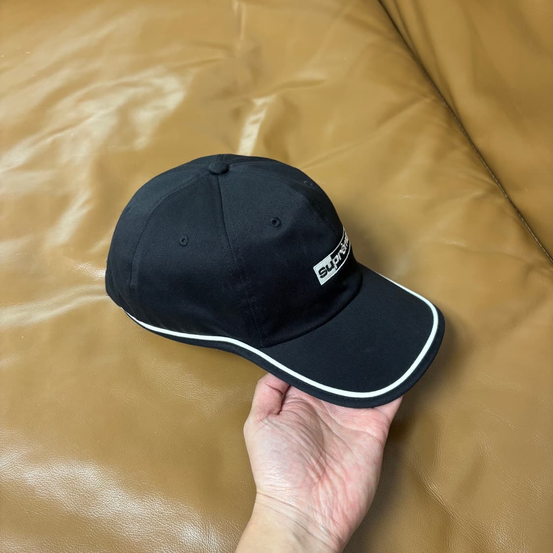 Supreme 슈프림 워시드 블랙 6패널 볼캡 모자 (Black) 상품이미지3