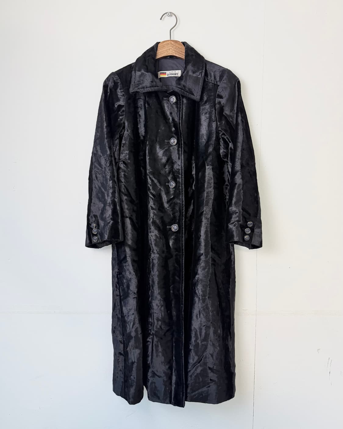 90s 초기 독일제 빈티지 벨벳 코트 상품이미지1
