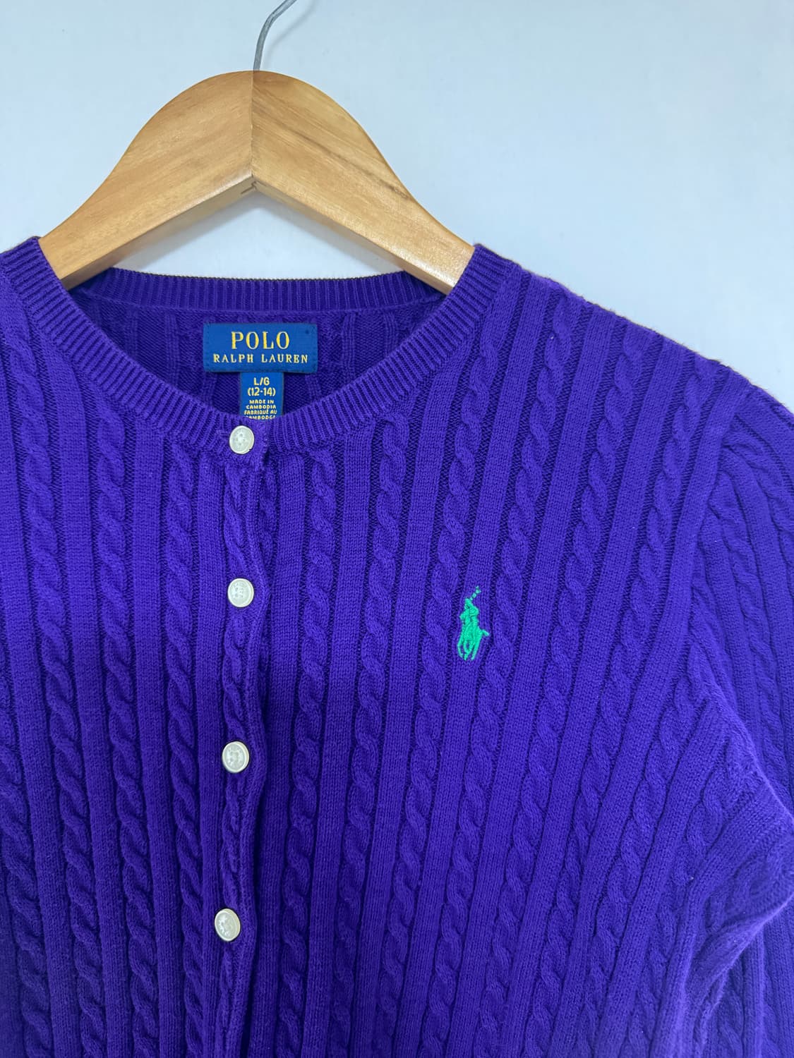 폴로 여자 꽈배기 니트 가디건 팝니다 상품이미지3