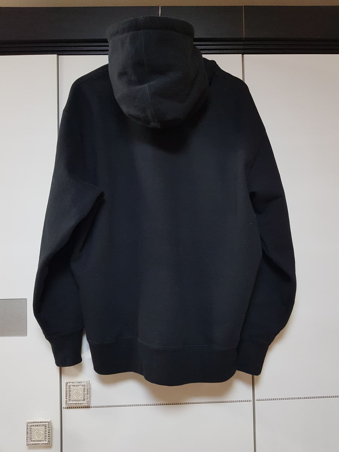 슈프림 더블 후드 페이스마스크 후드 집업 티셔츠 블랙 22FW 상품이미지3