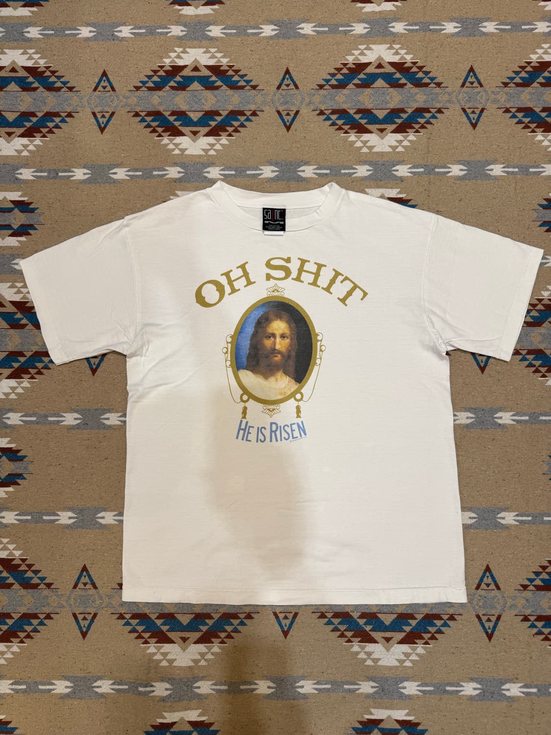 [L] 세인트미카엘 OH SHIT 빈티지 티셔츠 화이트  상품이미지1