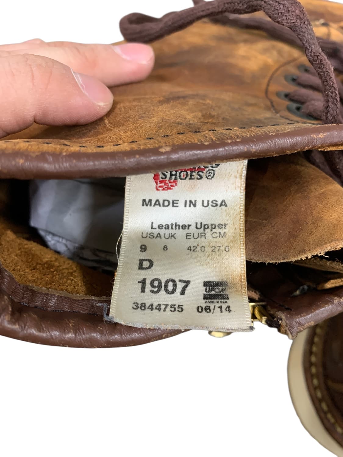 레드윙 6인치 목토 1907 부츠 브라운 270 (Gr-3167) 상품이미지8