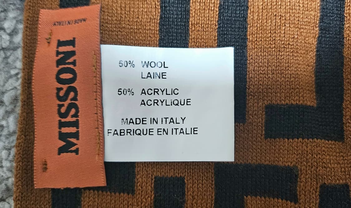 [미실착]MISSONI 미쏘니 로고 패턴 머플러 브라운/블랙 상품이미지3