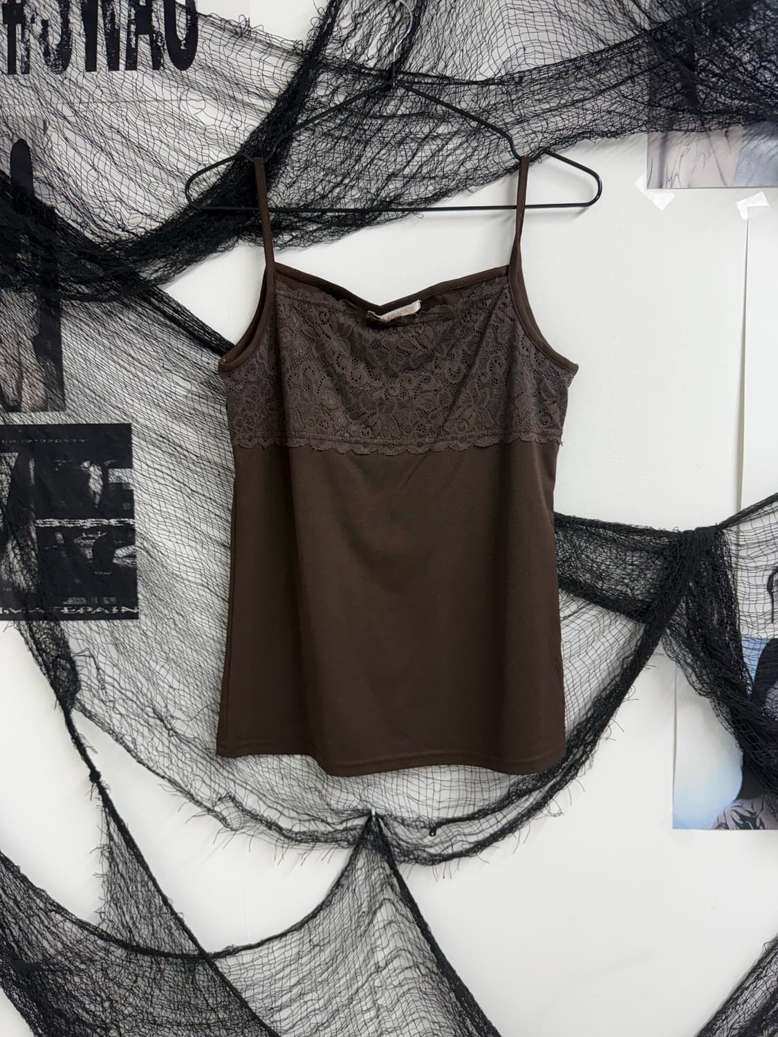 Lace detailed brown camisole 상품이미지2