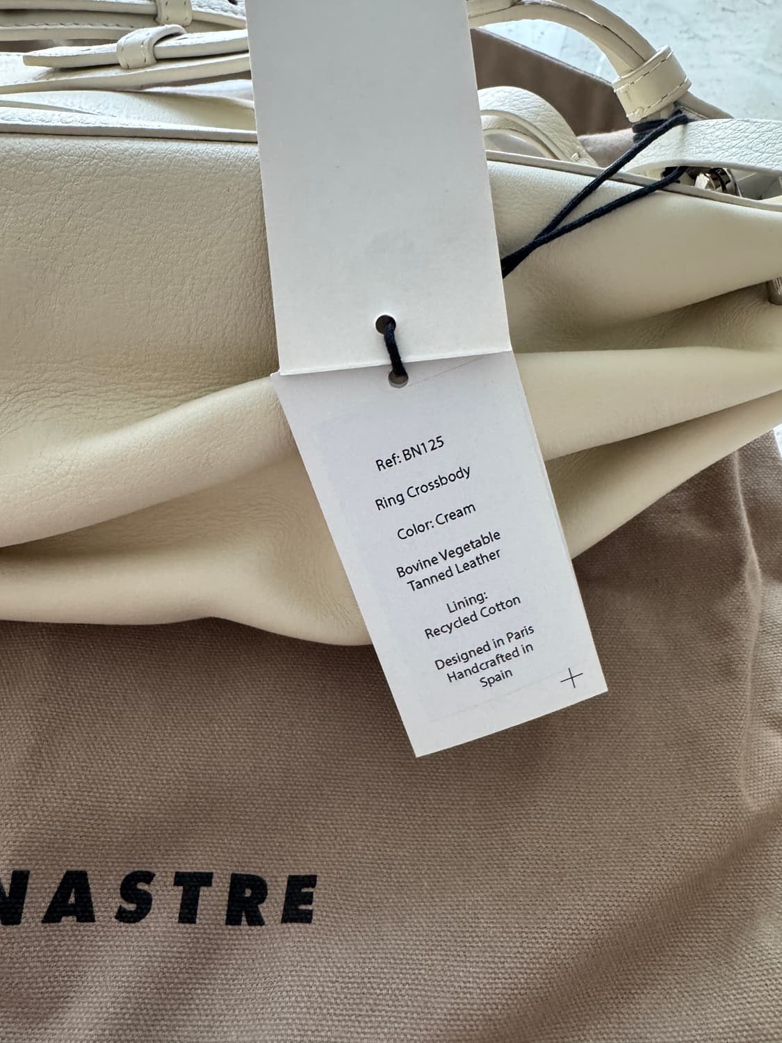 BONASTRE 보나스트레 bon bon 본본백 크림컬러 새상품  파리가 상품이미지6